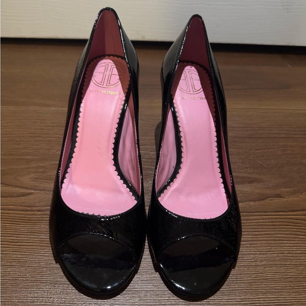 Lilly Pulitzer Black Patent Leather Shoes